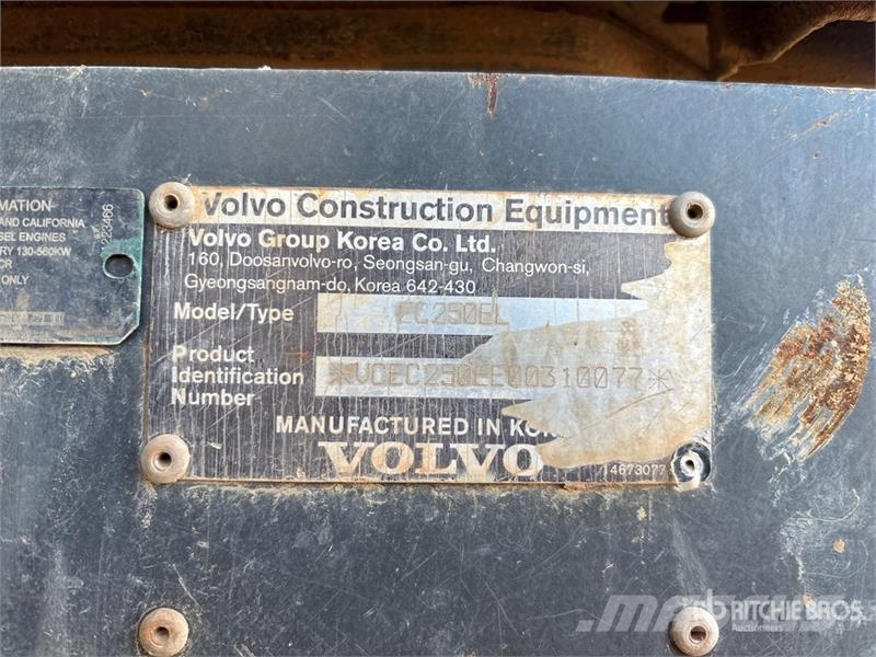 Volvo EC250ELR Tracked Excavator Pelle sur chenilles