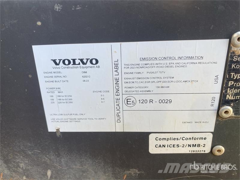 Volvo EC300EL Tracked Excavator Гусеничні екскаватори