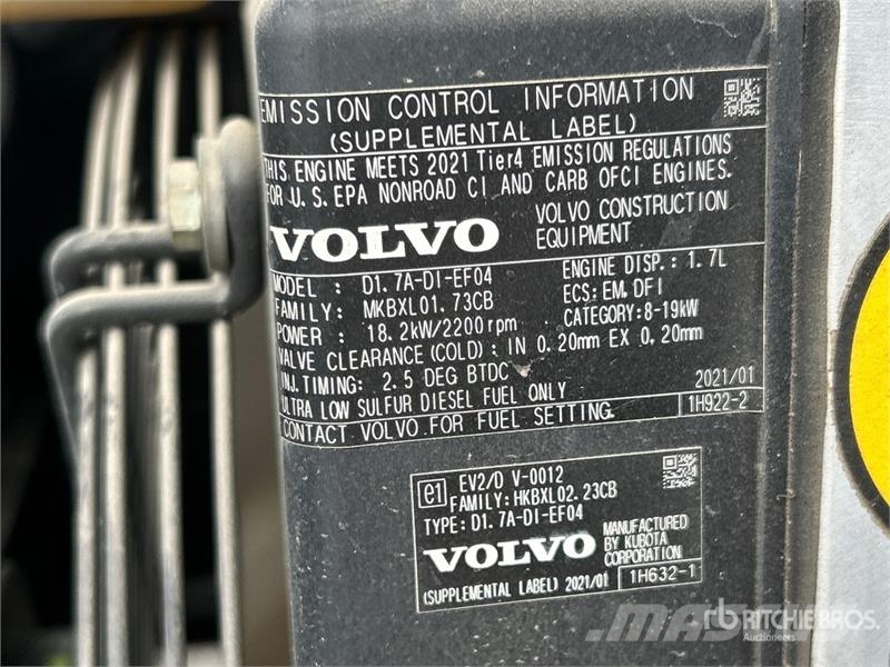 Volvo EC35D Mini bagri <7t