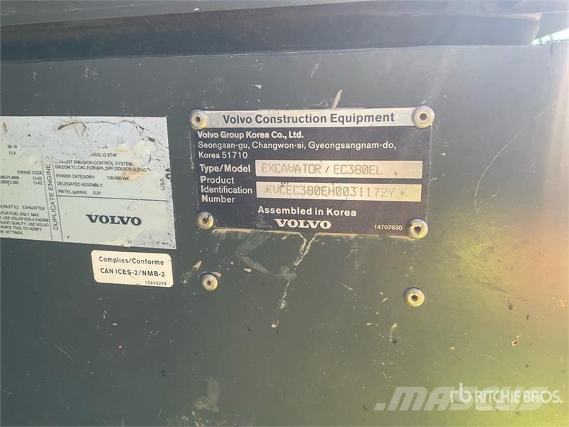 Volvo EC380E Tracked Excavator Lánctalpas kotrók
