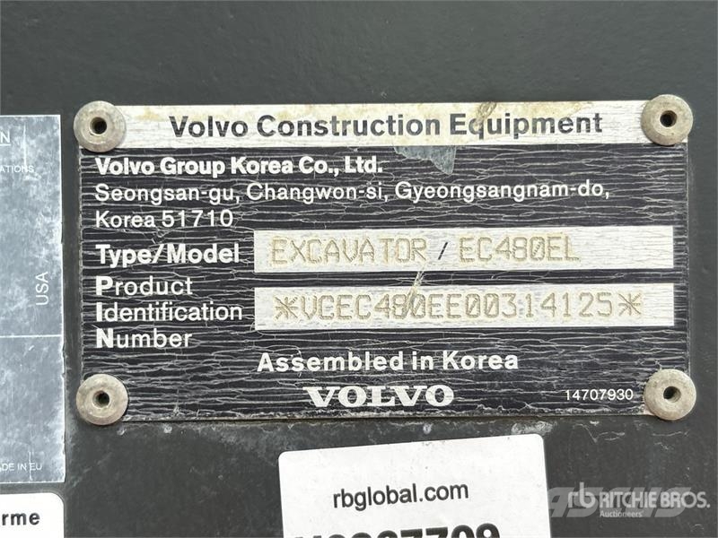 Volvo EC480EL VG Tracked Excavator (Inoperable) Гусеничні екскаватори