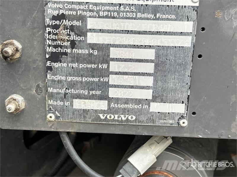 Volvo ECR40D Mini bagri <7t