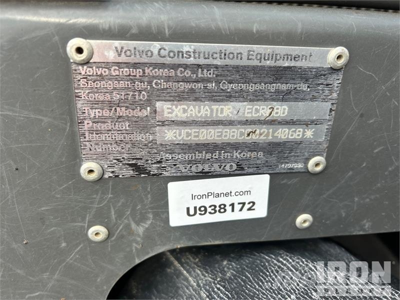 Volvo ECR88D Tracked Excavator Koparki gąsienicowe