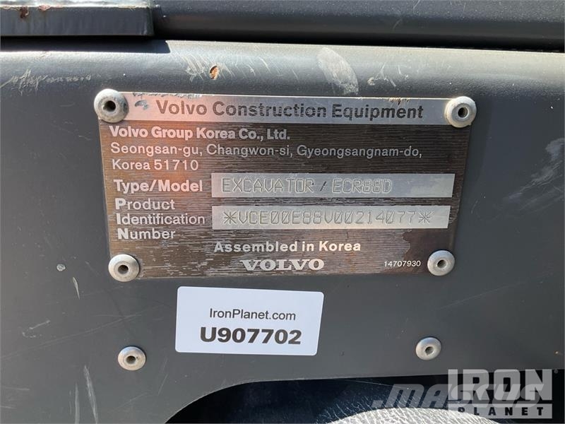 Volvo ECR88D Tracked Excavator Koparki gąsienicowe