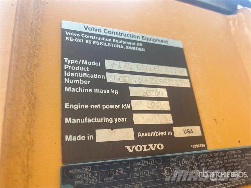 Volvo L110H Wheel Loader Hjullastere