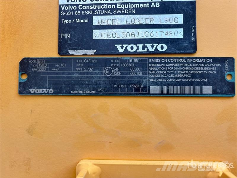 Volvo L90G Wheel Loader 휠로우더