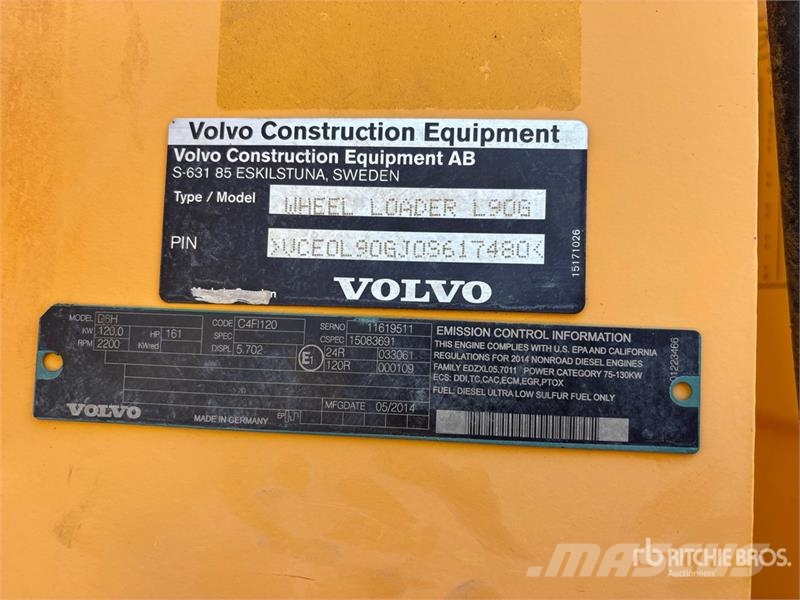 Volvo L90G Wheel Loader 휠로우더