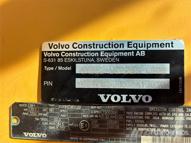 Volvo L90G Wheel Loader 휠로우더