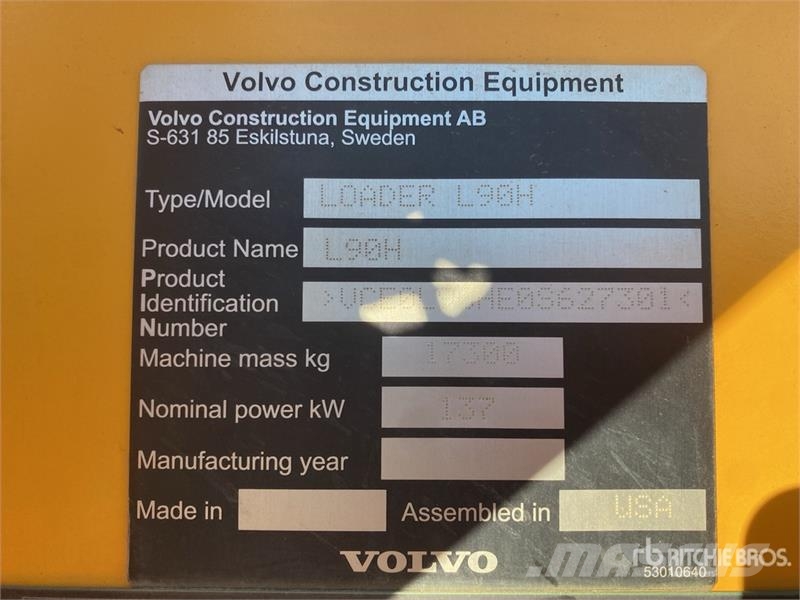 Volvo L90H Wheel Loader Wheel loaders