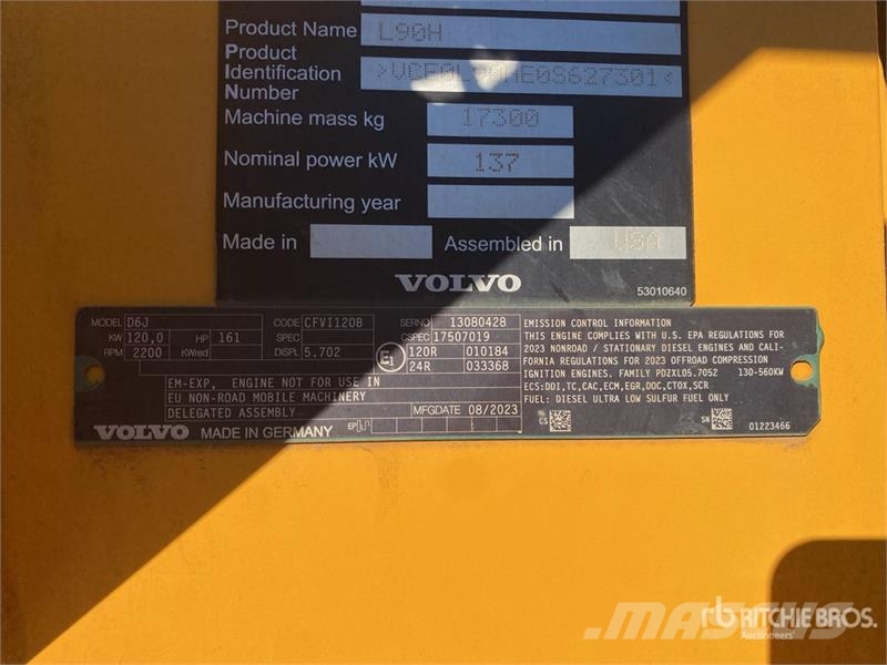Volvo L90H Wheel Loader Wheel loaders