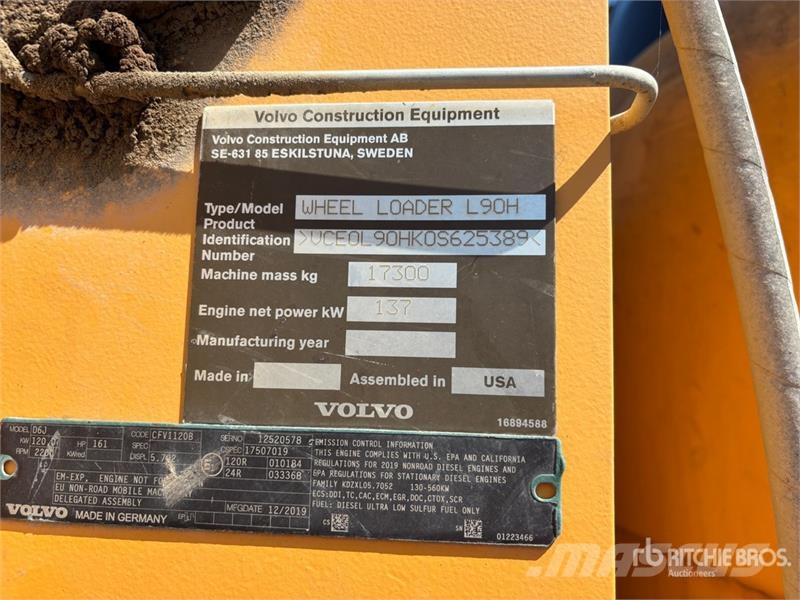 Volvo L90H Wheel Loader 휠로우더