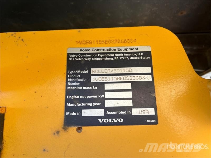 Volvo SD115B Smooth Drum Compactor Egydobos hengerek