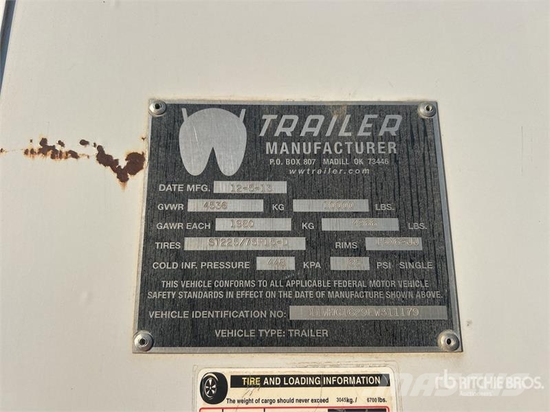 W-W 16 ft T/A Enclosed Trailer Reboques baú