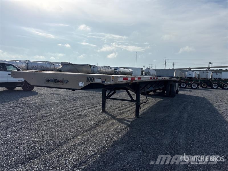 Wabash FLC1TCM 48 ft T/A Spread Axle Flatbed Trailer Planhengere