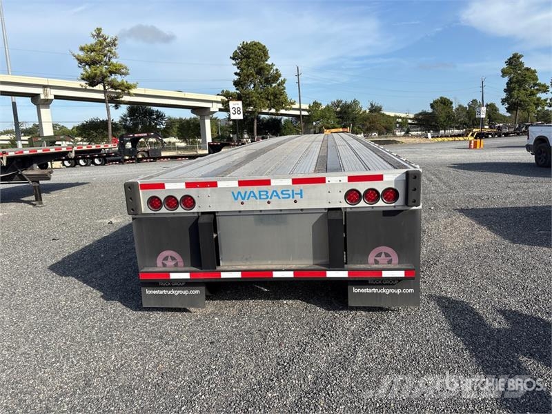 Wabash FLC1TCM 48 ft T/A Spread Axle Flatbed Trailer Planhengere