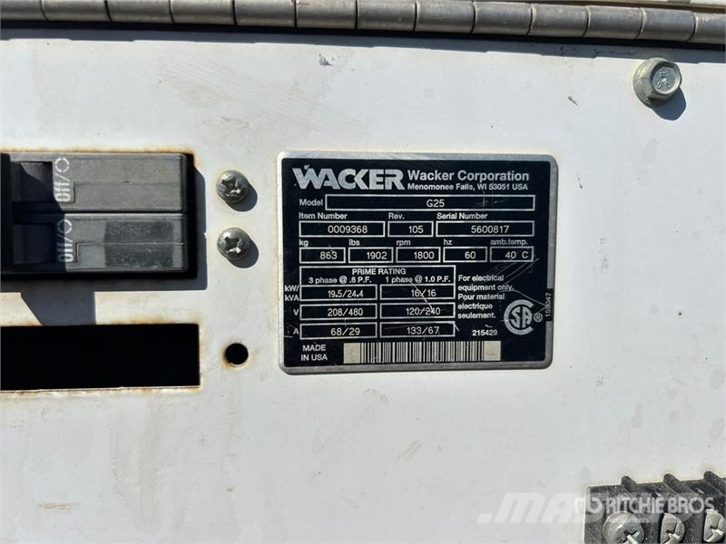 Wacker G-25 20 kW Skid-Mounted Generator Set (Inoperable) Geradores a diesel