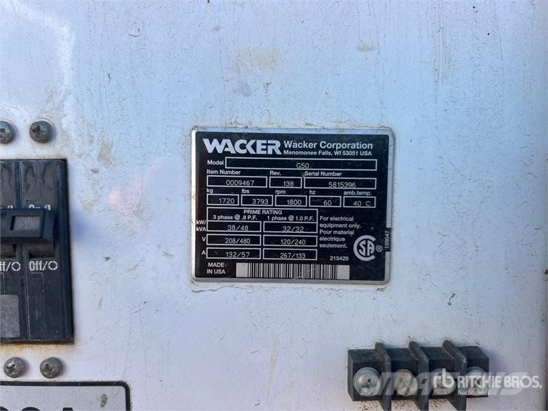 Wacker G-50 48 kW Skid-Mounted Generator Set (Inoperable) Geradores a diesel