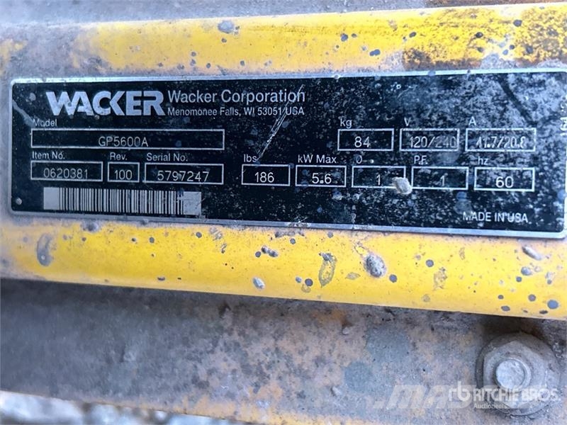 Wacker GP 5600A 5.6 kW Skid-Mounted Generator Set Дизельные генераторы