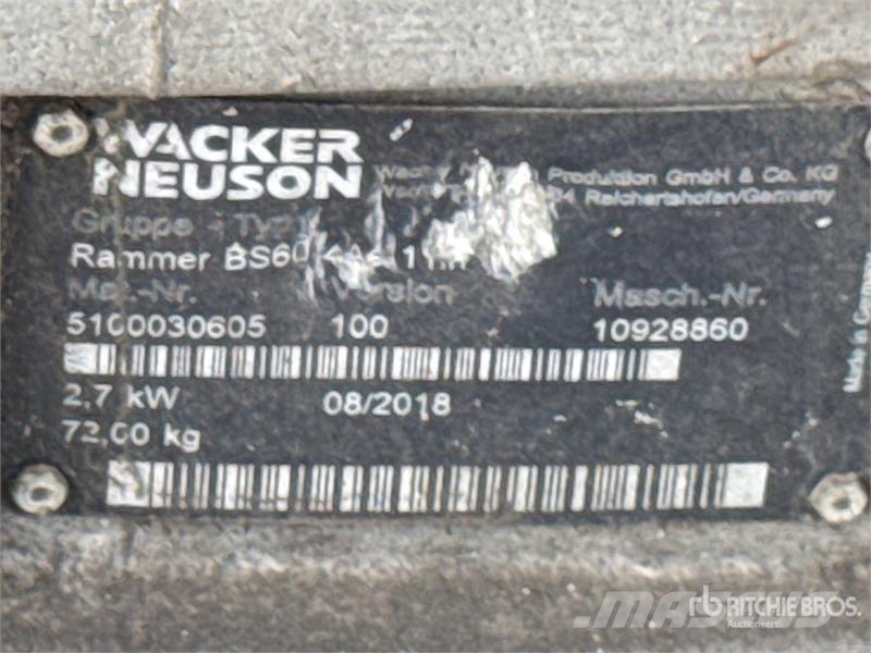 Wacker Neuson BS604AS Jumping Jack Tamper Stampere