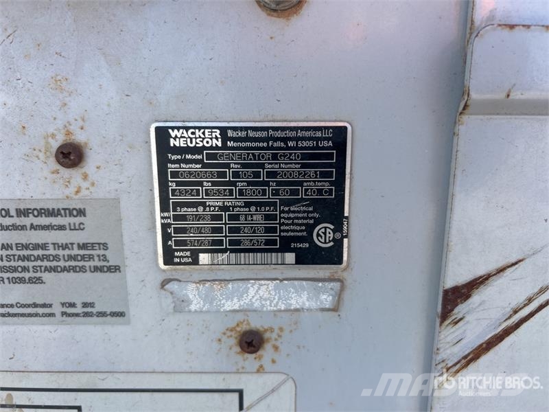 Wacker Neuson G240 Дизельні генератори