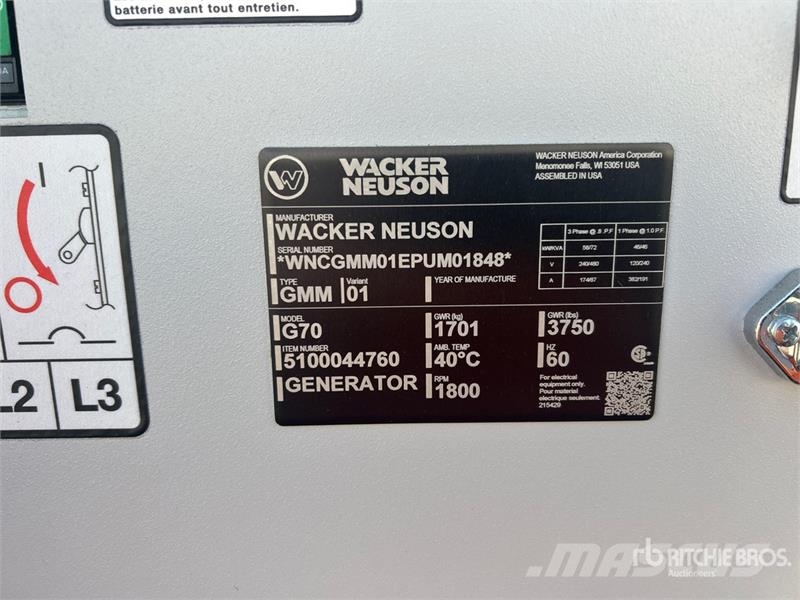 Wacker Neuson G70 Diesel Generators