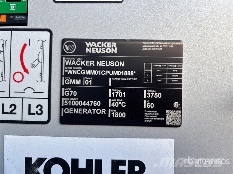 Wacker Neuson G70 Diesel Generators