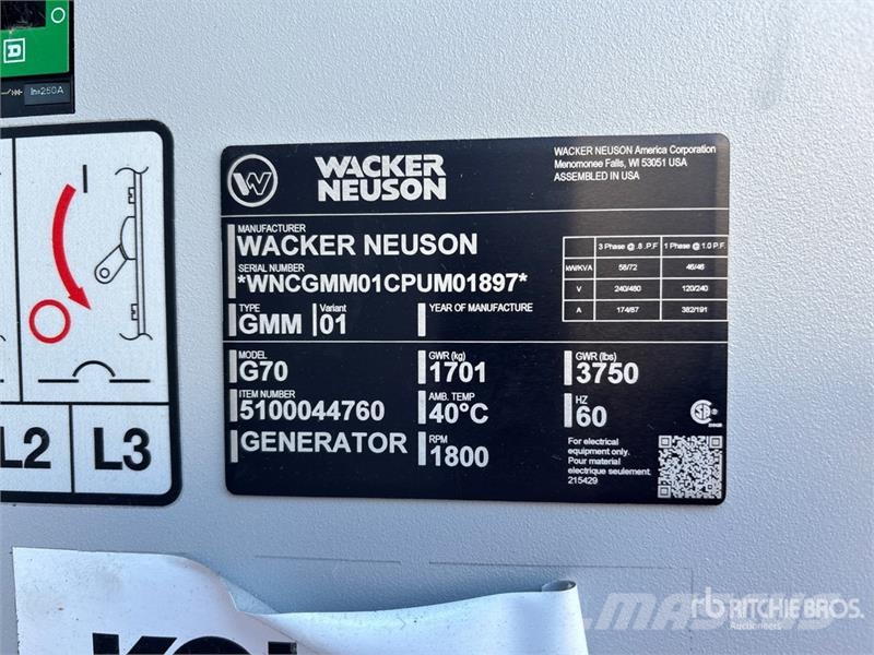 Wacker Neuson G70 Diesel Generators