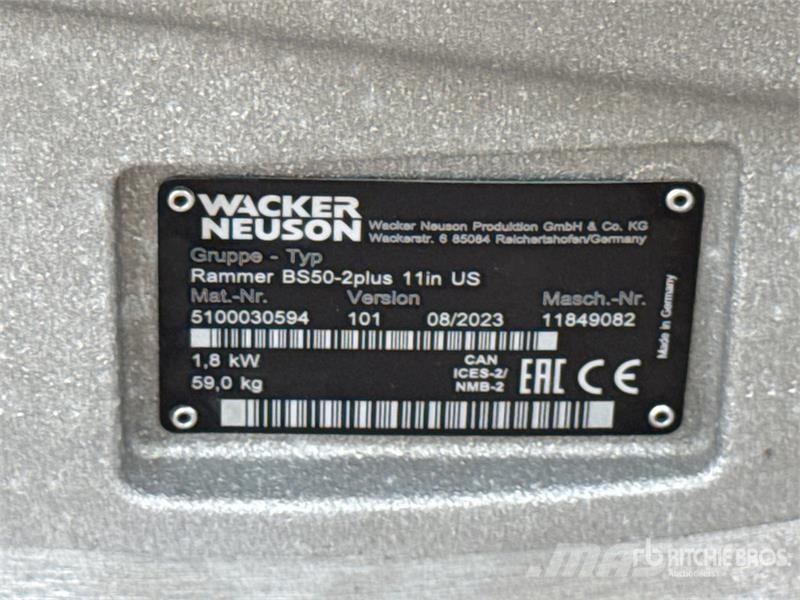 Wacker Neuson Rammer BS50-2plus Jumping Jack Tamper (Unused) Vibrační pěchy