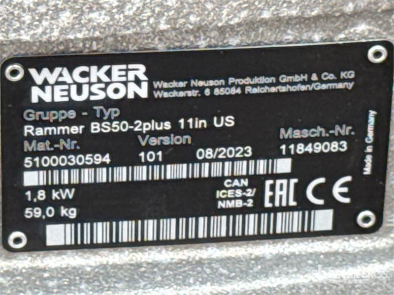 Wacker Neuson Rammer BS50-2plus Jumping Jack Tamper (Unused) Stampfer