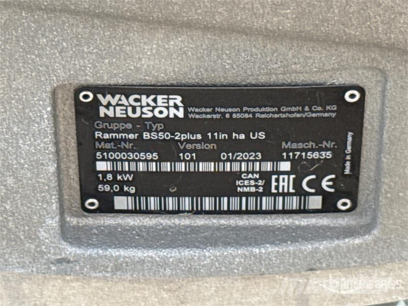 Wacker Neuson Rammer BS50-2plus Jumping Jack Tamper (Unused) Tampers