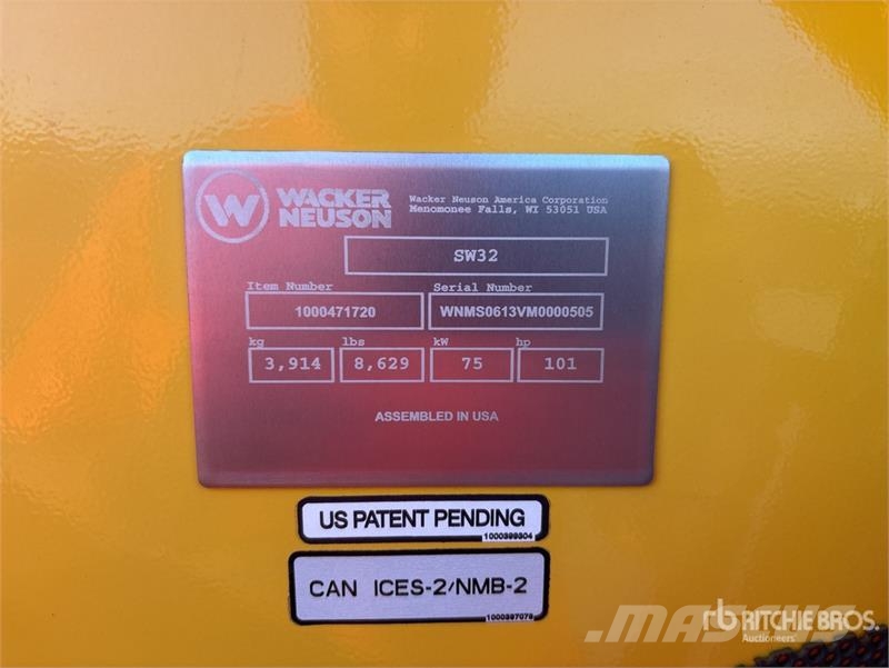 Wacker Neuson SW32 Two-Speed High Flow Skid Steer Loader Kompaktlastare