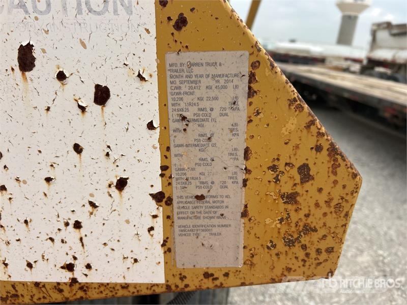 Warren 12 ft T/A Pup Dump Trailer Bañera