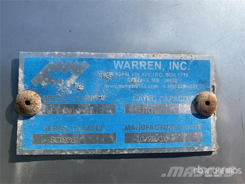  Warren WFT-2010-6T T/A Fertilizer Spreader Pulverizadoras de fertilizante