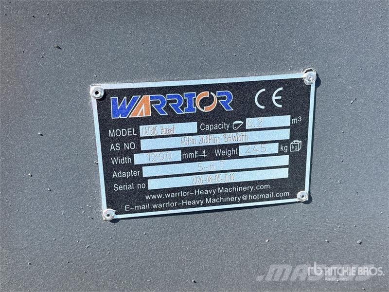 Warrior WBMCC5-1220 48 in Cleanup Excavator Bucket - Fits Lopaty