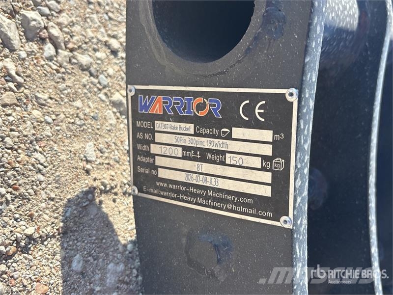Warrior WBRC07-1200 47 in Excavator Rake - Fits Cat 307 / 갈퀴 및 테더