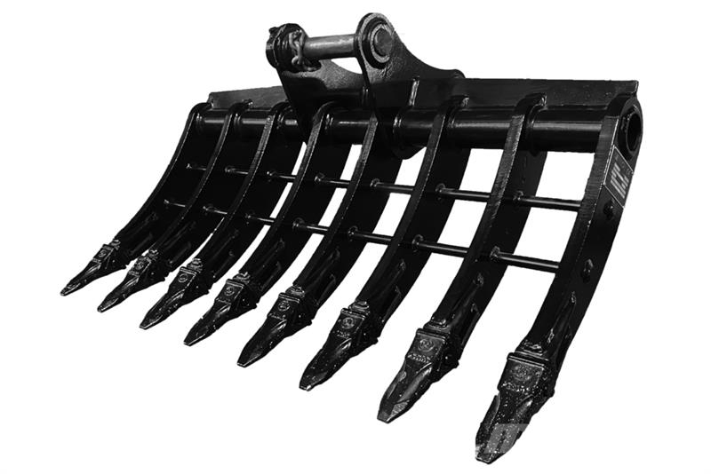 Warrior WBRC07-1200 47 in Excavator Rake - Fits Cat 307 /  Raker og høyvendere