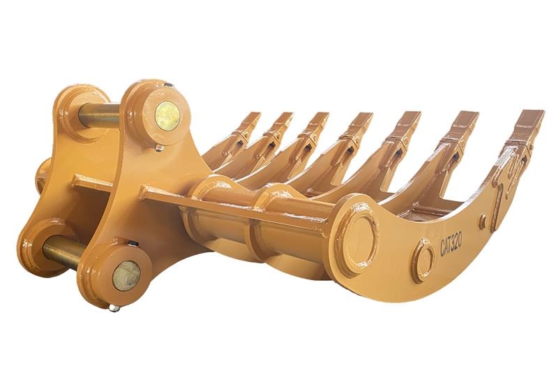 Warrior WBRC20-1620 Excavator Rake - Fits Cat 320 / 20 - 2 مكابس وميبسات التبن