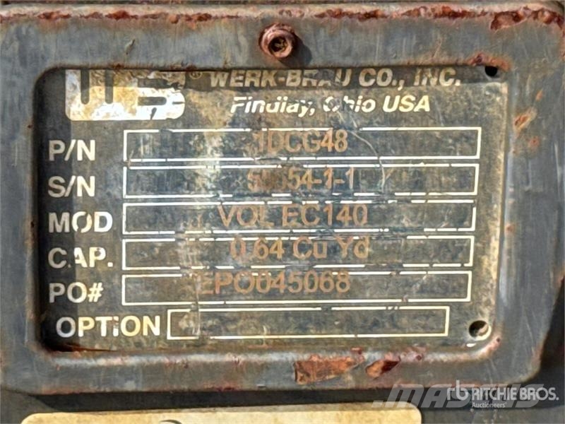 Werk-Brau 48 in 0.64 cyd Cleanup Excavator Bucket - Fits Vol Schaufeln