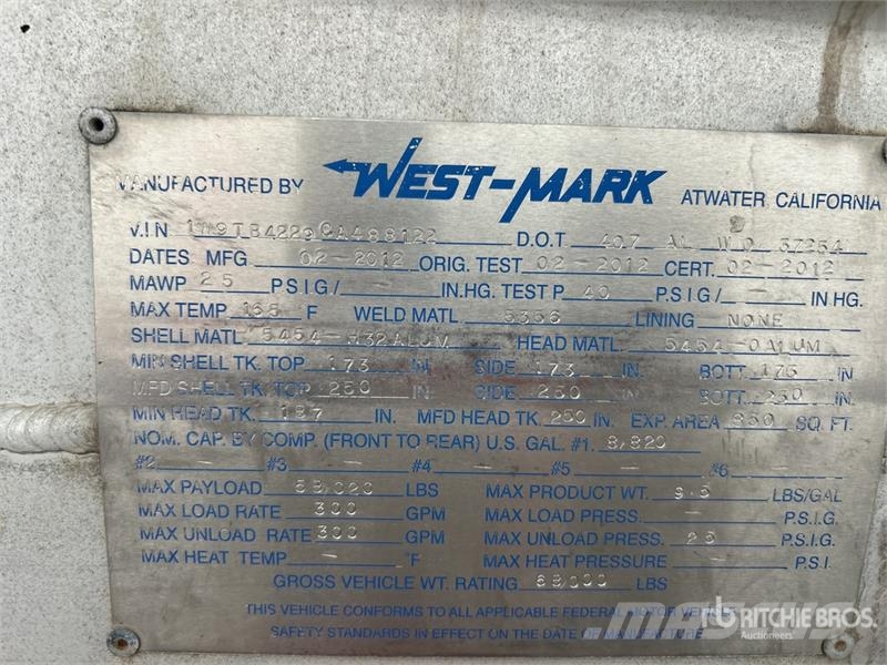 West-Mark 8820 Prikolice cisterne