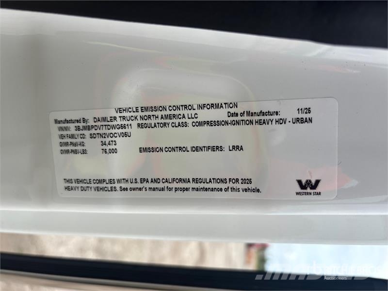 Western Star 47X 8x4 Tri/A Dump Truck (Unused) Pašizgāzējs