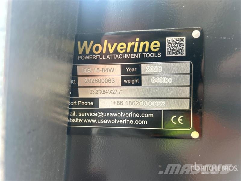 Wolverine DB-15-84W 84 in Angle Skid Steer Dozer ( Πτερύγια