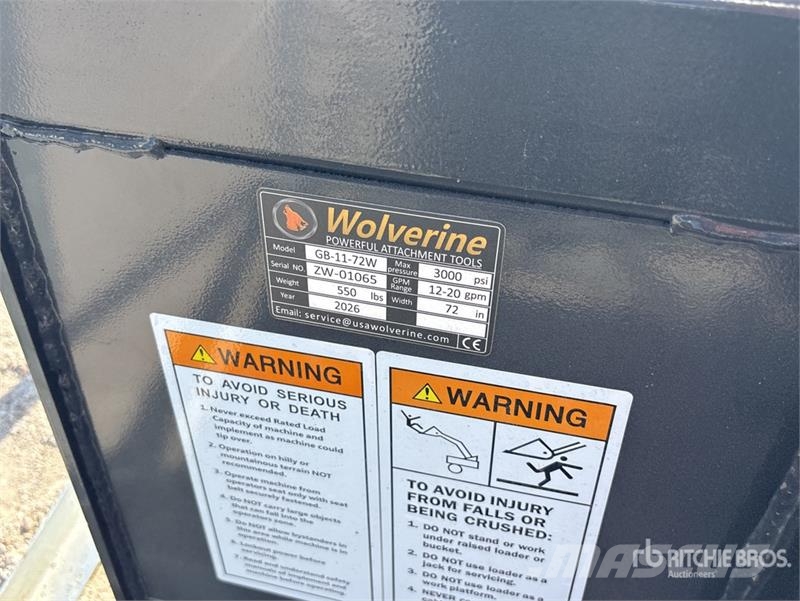 Wolverine GB-11-72W 72 in Skid Steer Grapple Bucke Grijpers