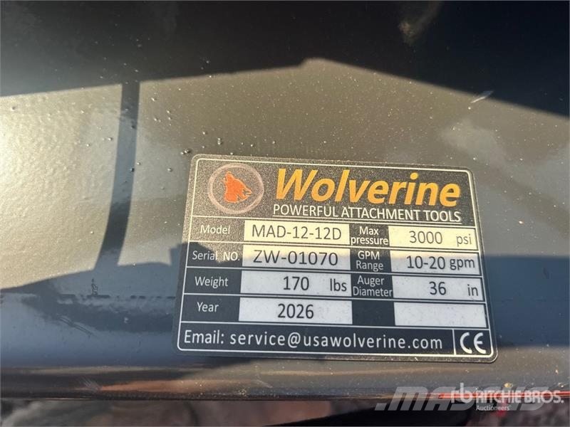 Wolverine MAD-12-12D Mini Skid Steer Auger (Unused Τρυπάνια