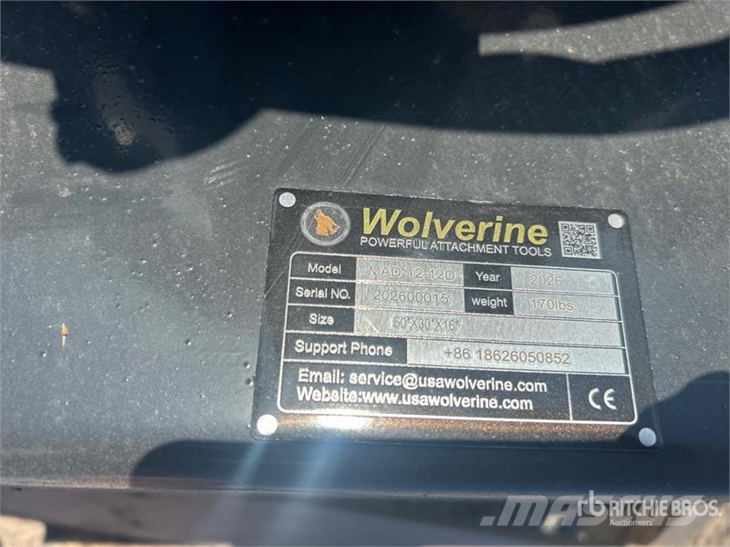 Wolverine MAD-12-12D Mini Skid Steer Auger (Unused Τρυπάνια