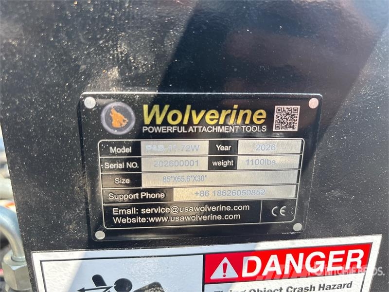  Wolverine PAB-11-72W 72 in Skid Steer Broom (Unuse Süpürgeler