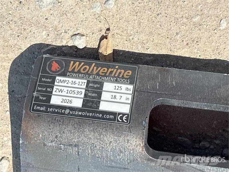 Wolverine QMP2-16-12T Skid Steer Attachment Mounti Other components