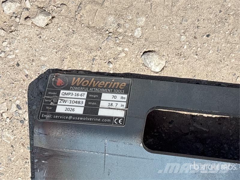 Wolverine QMP3-16-6T Skid Steer Attachment Mountin Other components