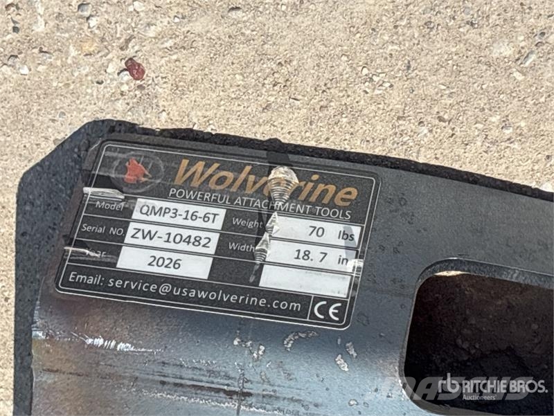 Wolverine QMP3-16-6T Skid Steer Attachment Mountin Other components