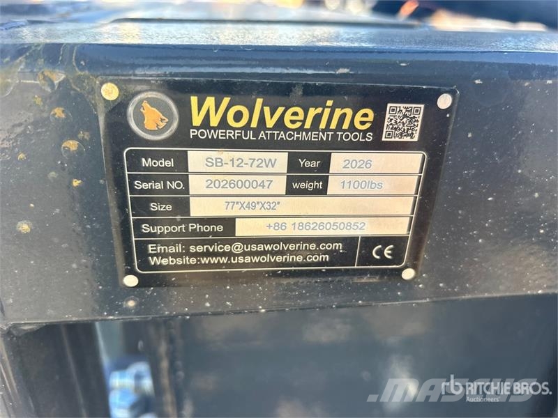  Wolverine SB-12-72W Skid Steer Screening Bucket (U スクリーンバケット/スケルトンバケット