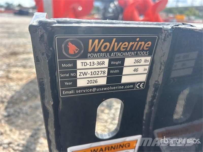 Wolverine TD-13-36R Skid Steer Tree Spade (Unused) Other components